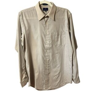 Daniel Hechter Men’s Striped Button Up Shirt Long Sleeve Collared Size 15.5